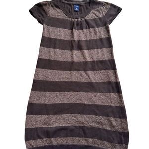 GAP Kids Girls Brown Striped Knit Sweater Dress Size 10 Casual